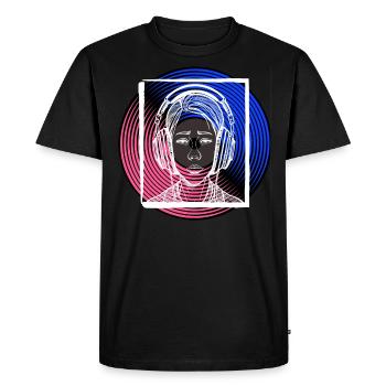 La musique, c’est la vie - Design pour les mélomanes - T-shirt Premium bio Homme - noir - Devant - Nico (187cm)