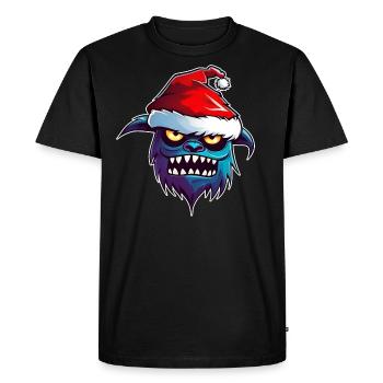 Monstre de Noël laid - T-shirt Premium bio Homme - noir - Devant - Nico (187cm)