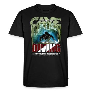 Cave Diving Cave Diving Gift Extreme Sports - Men's Premium Organic T-Shirt - black - Front - Nico (187cm)