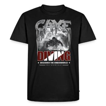 Cave Diving Cave Diving Gift Extreme Sports - Men's Premium Organic T-Shirt - black - Front - Nico (187cm)