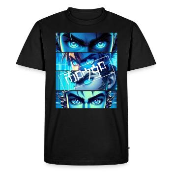 manga style anime bandes dessinées cosplay japon - T-shirt Premium bio Homme - noir - Devant - Nico (187cm)