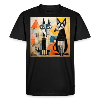 Un de trop - T-shirt Premium bio Homme - noir - Devant - Nico (187cm)