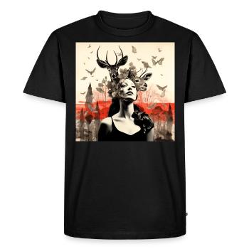 Deer Dream - Men's Premium Organic T-Shirt - black - Front - Nico (187cm)