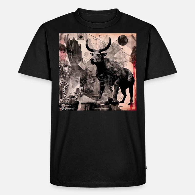 Der Stier - Männer Premium Bio T-Shirt - Schwarz