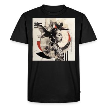 Pas - T-shirt Premium bio Homme - noir - Devant - Nico (187cm)