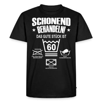 Cadeau d’anniversaire Gentle Treat 60e anniversaire - T-shirt Premium bio Homme - noir - Devant - Nico (187cm)
