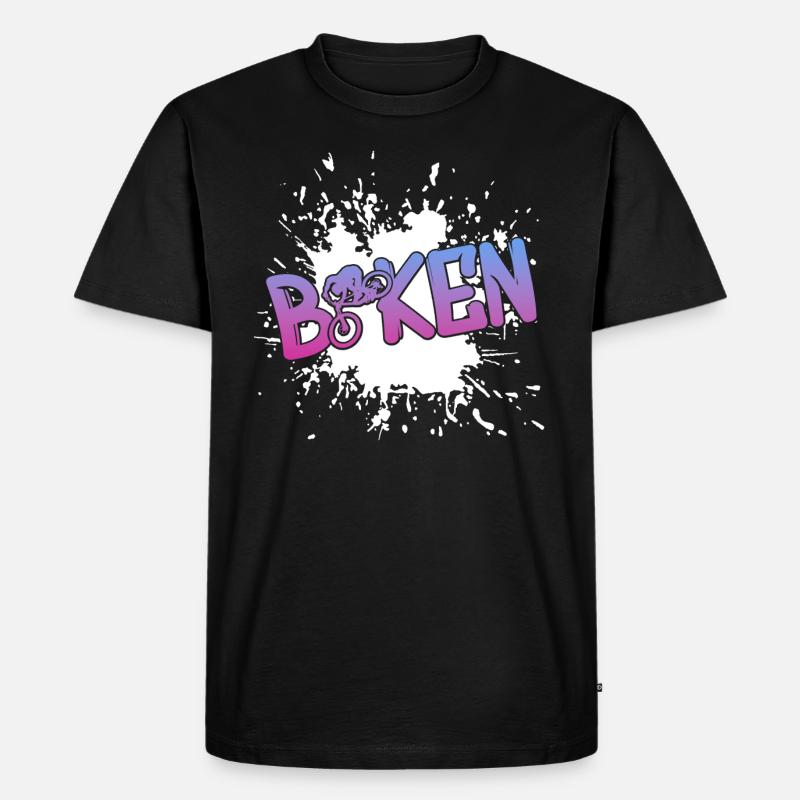 Biken Downhill - Männer Premium Bio T-Shirt - Schwarz