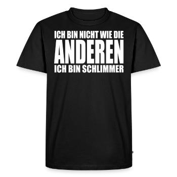 Je ne suis pas comme les autres, je suis pire - T-shirt Premium bio Homme - noir - Devant - Nico (187cm)