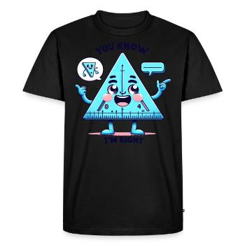 Triangle Ruler's Angle on Fun - Men's Premium Organic T-Shirt - black - Front - Nico (187cm)