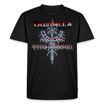 Valhalla - Hall of the chosen - Men's Premium Organic T-Shirt - black - Front - Nico (187cm)