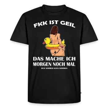 Naturist Free Body Culture - Men's Premium Organic T-Shirt - black - Front - Nico (187cm)