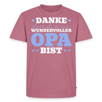 Großvater Dankeschön Opa - Männer Premium Bio T-Shirt - Mauve - Vorne - Nico (187cm)