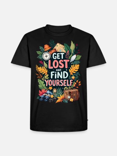 Get Lost - Men's Premium Organic T-Shirt - black