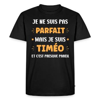 Timo - T-shirt Premium bio Homme - noir - Devant - Nico (187cm)