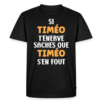 Timo - T-shirt Premium bio Homme - noir - Devant - Nico (187cm)