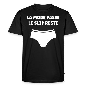 Slip - T-shirt Premium bio Homme - noir - Devant - Nico (187cm)