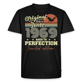Born in June 1969, June 1969, Born June 1969 June 1969 - Men's Premium Organic T-Shirt - black - Front - Nico (187cm)