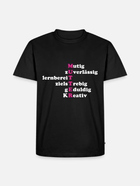 Mutter Eigenschaften - Männer Premium Bio T-Shirt - Schwarz
