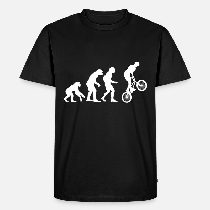 Evolution - BMX - Männer Premium Bio T-Shirt - Schwarz
