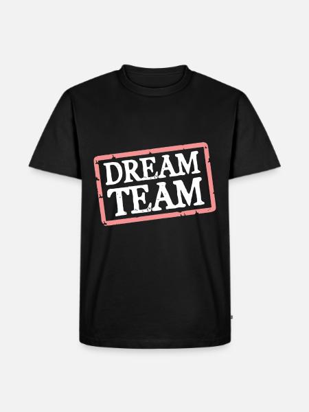 Dream Team - Männer Premium Bio T-Shirt - Schwarz