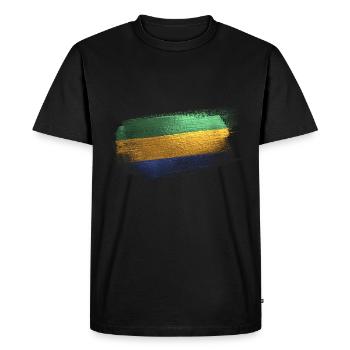 Gabon - T-shirt Premium bio Homme - noir - Devant - Nico (187cm)