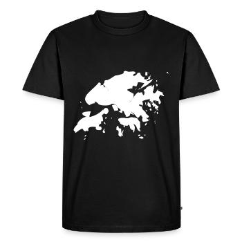 Drapeau de la carte de Hong Kong - T-shirt Premium bio Homme - noir - Devant - Nico (187cm)