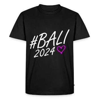 Bali 2024 Heart Trip - Men's Premium Organic T-Shirt - black - Front - Nico (187cm)