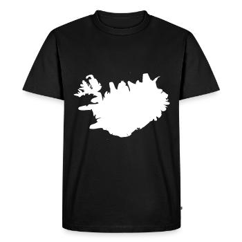 Drapeau de la carte de l'islande - T-shirt Premium bio Homme - noir - Devant - Nico (187cm)