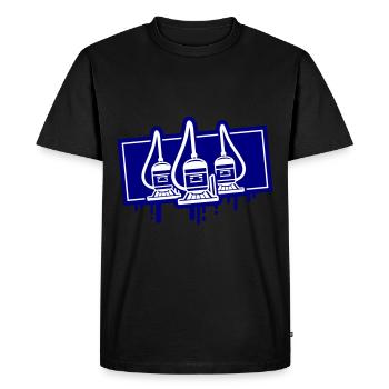 Icône d’aspirateur - T-shirt Premium bio Homme - noir - Devant - Nico (187cm)