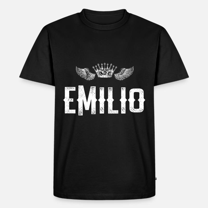 Emilio - Männer Premium Bio T-Shirt - Schwarz