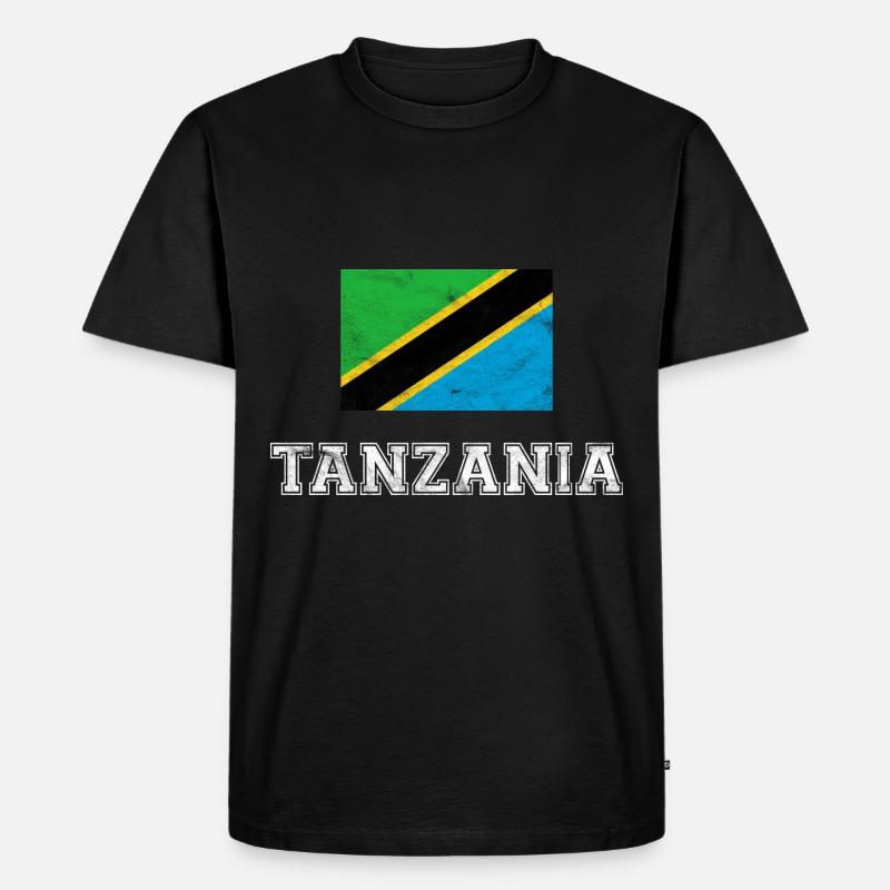 Tansania Flagge, Geschenk - Männer Premium Bio T-Shirt - Schwarz