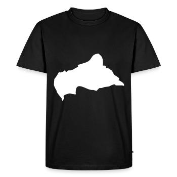 Central African Republic map flag - Men's Premium Organic T-Shirt - black - Front - Nico (187cm)