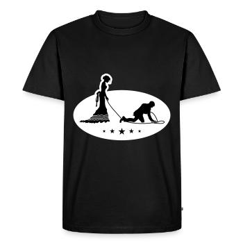 Wedding Newlyweds Leash - Men's Premium Organic T-Shirt - black - Front - Nico (187cm)