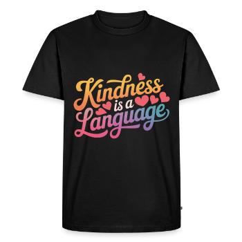 Altruisme Don désintéressé Donner d’école - T-shirt Premium bio Homme - noir - Devant - Nico (187cm)