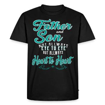 Fête des pères fils et père - T-shirt Premium bio Homme - noir - Devant - Nico (187cm)