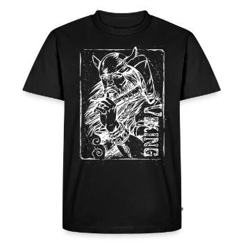 Viking - Men's Premium Organic T-Shirt - black - Front - Nico (187cm)