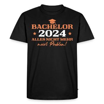 Bachelor 2024 Abschluss Bachelorprüfung Geschenk - Männer Premium Bio T-Shirt - Schwarz - Vorne - Nico (187cm)