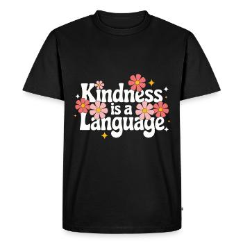 Altruisme Don désintéressé Donner d’école - T-shirt Premium bio Homme - noir - Devant - Nico (187cm)