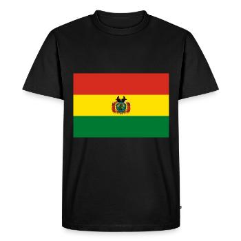 Armoiries du drapeau bolivien - T-shirt Premium bio Homme - noir - Devant - Nico (187cm)