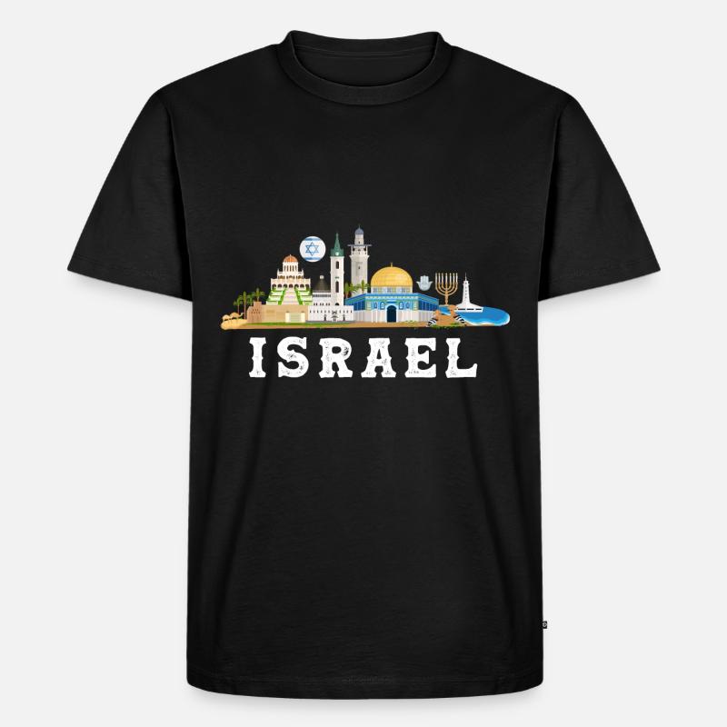Israel - Männer Premium Bio T-Shirt - Schwarz