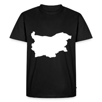 Drapeau de carte Bulgarie - T-shirt Premium bio Homme - noir - Devant - Nico (187cm)