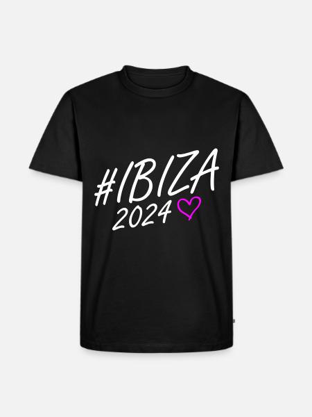 Ibiza 2024 Heart Trip - Men's Premium Organic T-Shirt - black