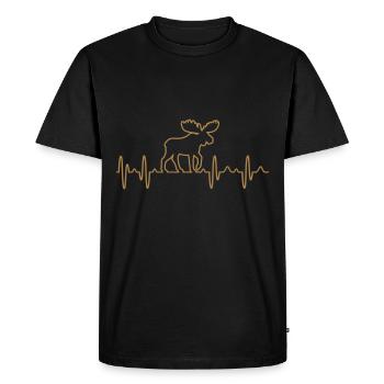 élan - T-shirt Premium bio Homme - noir - Devant - Nico (187cm)