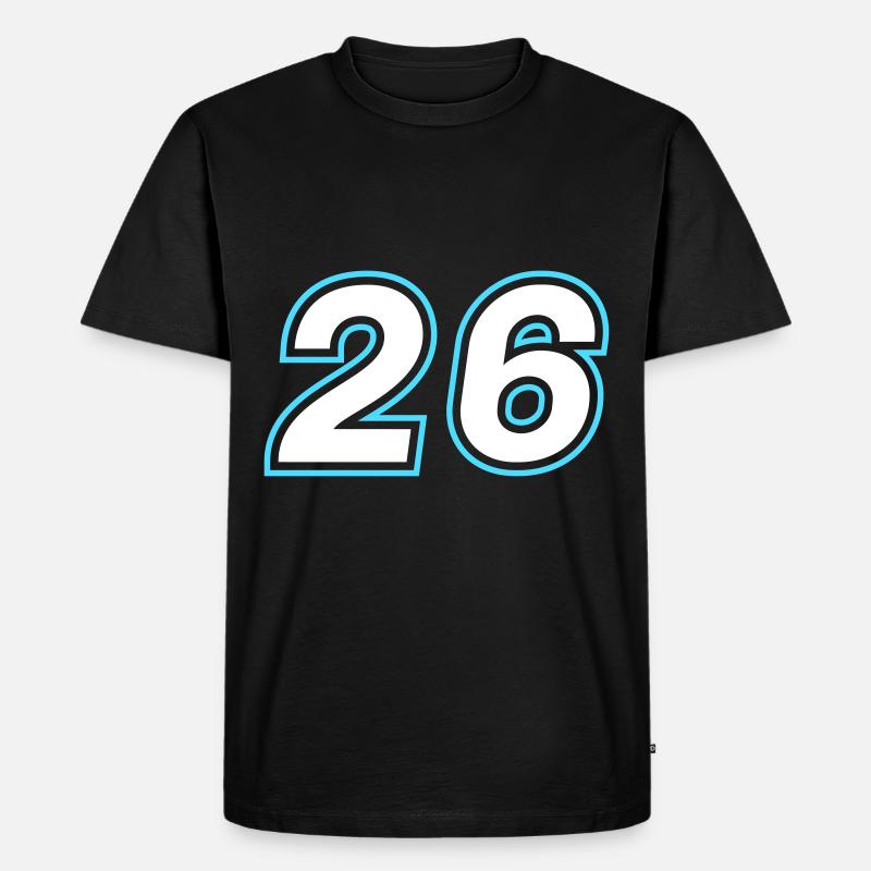 26 Zahl symbol - Männer Premium Bio T-Shirt - Schwarz
