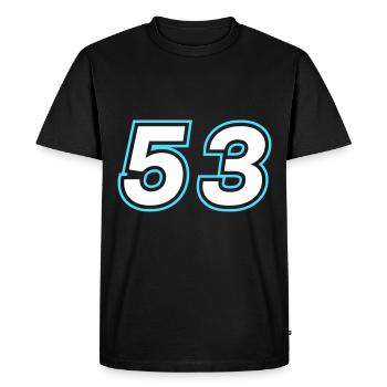53 Number Symbol - Men's Premium Organic T-Shirt - black - Front - Nico (187cm)