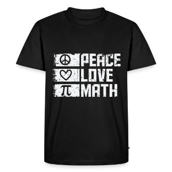Drôle de citation mathématique Professeur de mathématiques Dictons de mathématiques - T-shirt Premium bio Homme - noir - Devant - Nico (187cm)