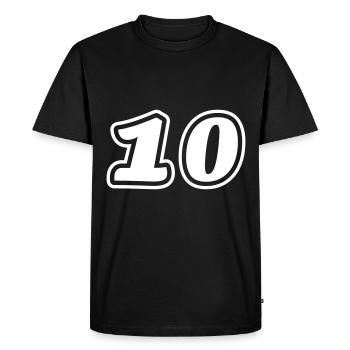 Symbole de 10 chiffres - T-shirt Premium bio Homme - noir - Devant - Nico (187cm)