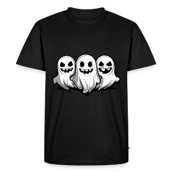 Fantômes Halloween Fantôme - T-shirt Premium bio Homme - noir - Devant - Nico (187cm)