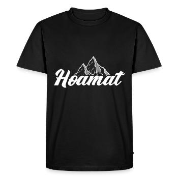 Hoamat - (b) - Men's Premium Organic T-Shirt - black - Front - Nico (187cm)