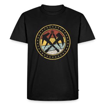 Cadeau de symbole de couvreurs - T-shirt Premium bio Homme - noir - Devant - Nico (187cm)